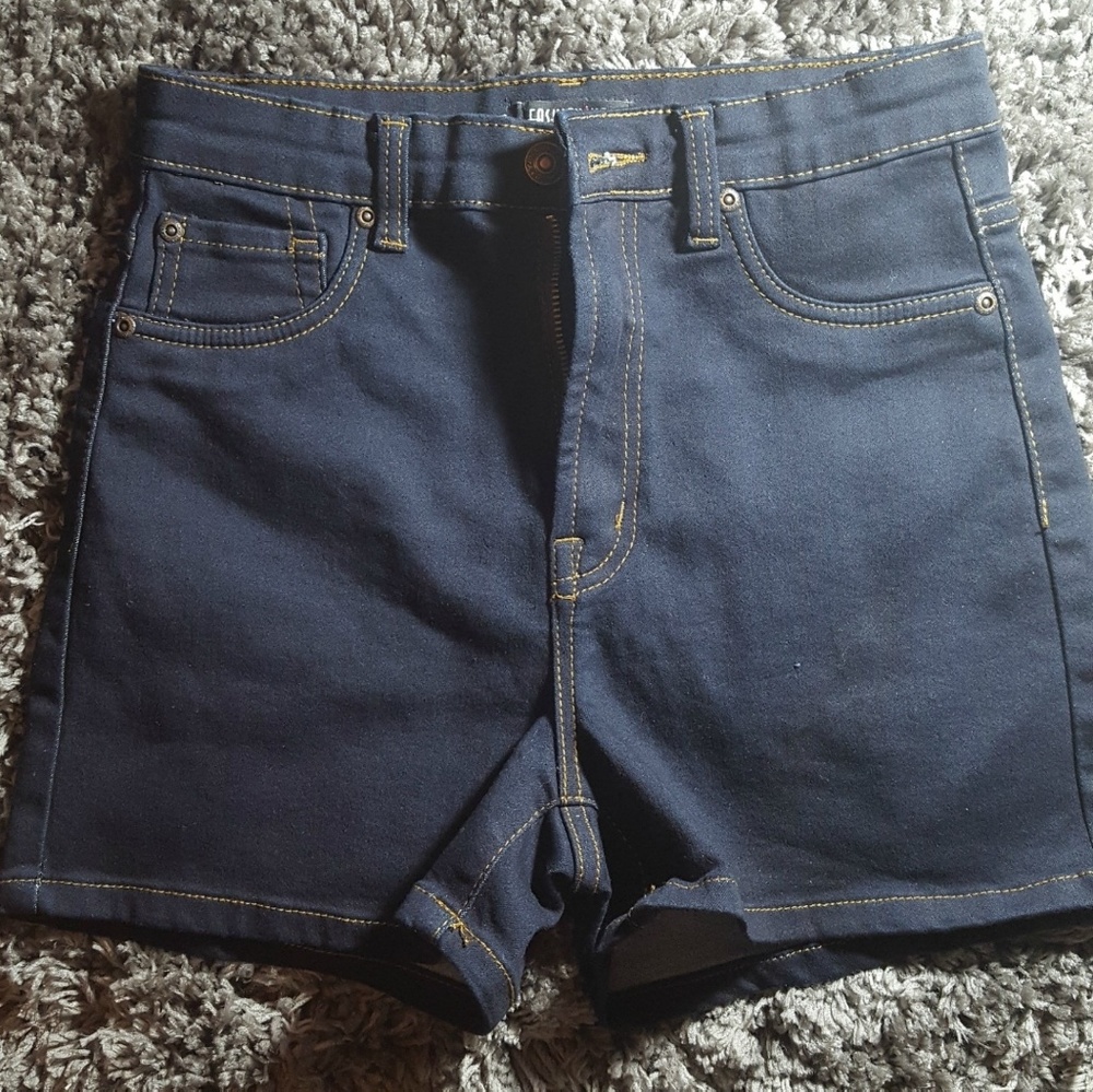 Women's dark denim shorts